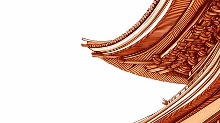 Ornate architectural roof design of a traditional japanese structure.