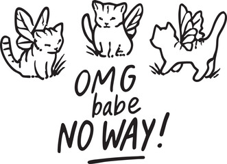 Fairy Wing Cats with Text – 