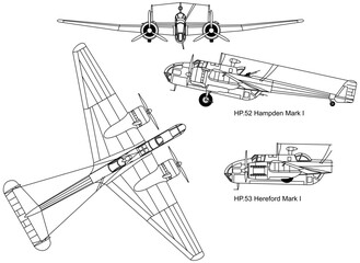 Handley_Page_Hampden-svg vector file .svg
