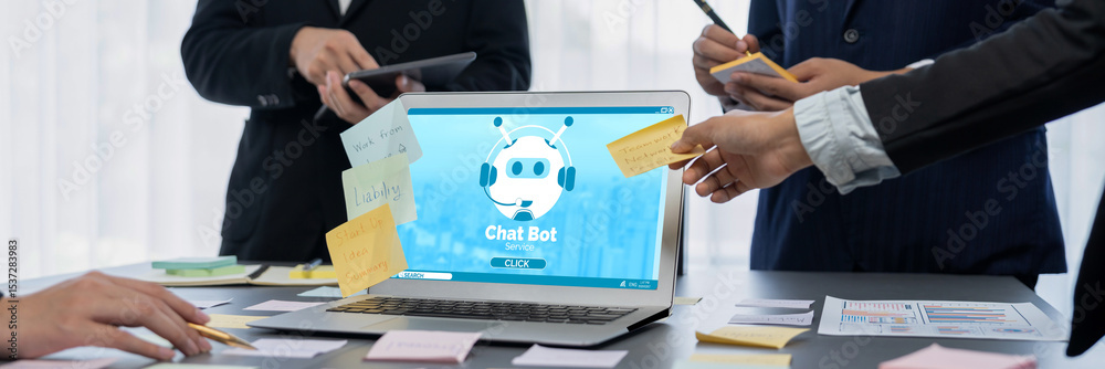 Poster chatbot software application for brisk online business that automatically reply to customer question
