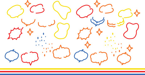 Decorative doodles sketch scribble hand drawn handmade pencil pen marker set vector graphic design illustration art for business infographic