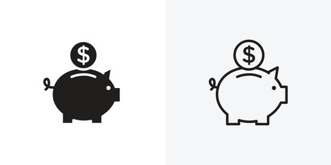 Piggy bank icon