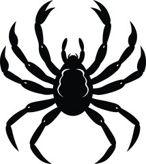 Vector Illustration of a Spider Crab Silhouette