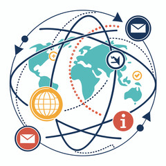 Obraz premium global communication concept