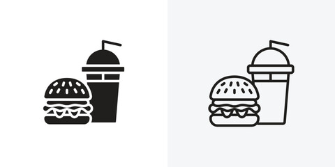 Hamburger soda icon