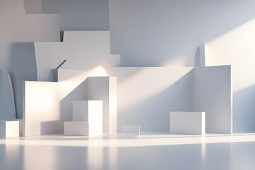 High-Resolution Minimal White Backdrop for Product Display and Design

