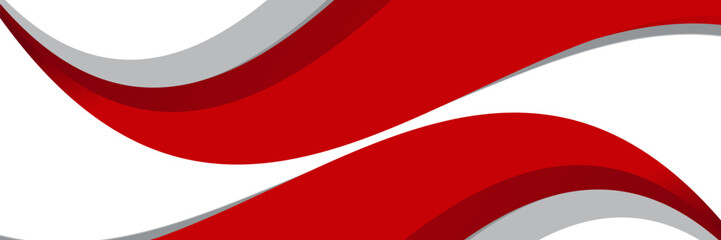 Naklejka premium Abstract red waves are flowing on black and white background. red line background curve element. Suit for business, cover, header, wallpaper, corporate, website, flyer