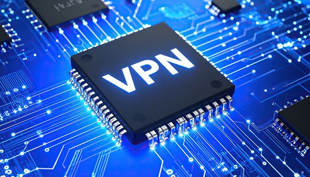 VPN button representing virtual private network security concept