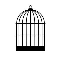 Black Birdcage Icon for Pet Home Decor Design