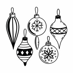 set of christmas balls