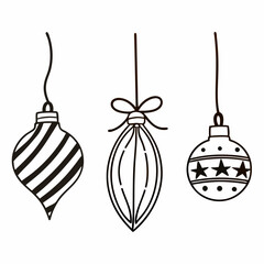 set of christmas balls