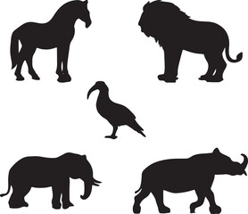 animals silhouettes vector