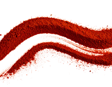  - Paprika Dust Trail in Curved Wave Shape, Stylized Abstract Spice Motion, transparent background png