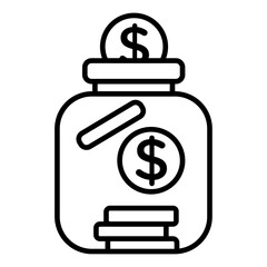 401k retirement saving icon Thin line vector design