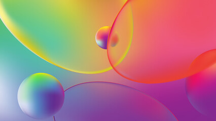Vibrant Gradient Background. Blurred Color Wave. Abstract shapes. 