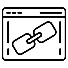 backlink icon Thin line vector design