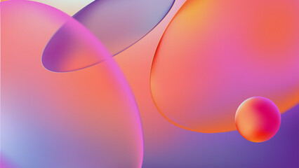 Vibrant Gradient Background. Blurred Color Wave. Abstract shapes. 