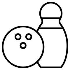 Bowling icon Thin line vector design
