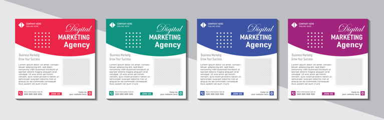 Digital marketing agency and corporate social media post template