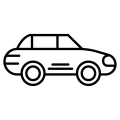 Car icon Thin line vector design