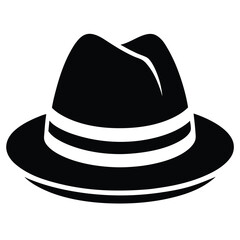 silhouette hat mockup on white background 