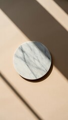 Round marble coaster minimalist design home decor