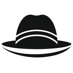 silhouette hat mockup on white background 