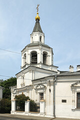 Bell tower of Church of Assumption of Blessed Virgin Mary, Sretenka Street, Moscow, Russia