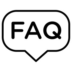 FAQ icon Thin line vector design