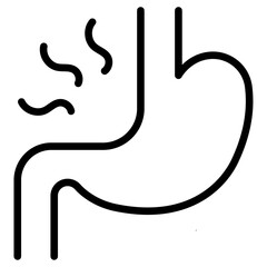 Gastritis icon Thin line vector design
