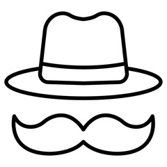 Gentleman icon Thin line vector design