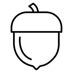 Hazelnut icon Thin line vector design