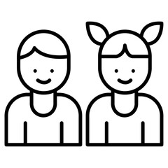 Kids or children icon Thin line vector design