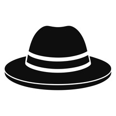 silhouette hat mockup on white background 