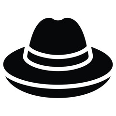 silhouette hat mockup on white background 