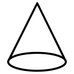 kone shape 3d icon Thin line vector design