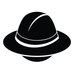 silhouette hat mockup on white background 