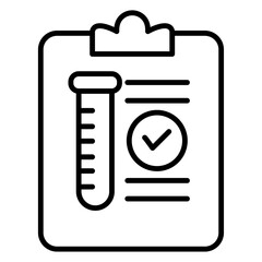 Medical test icon Thin line vector design