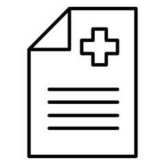 Obraz premium Medical report icon Thin line vector design