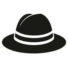 silhouette hat mockup on white background 
