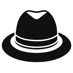 silhouette hat mockup on white background 