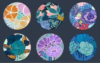 Round flower pattern