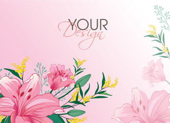 Beautiful floral template