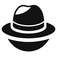silhouette hat mockup on white background 