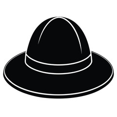 silhouette hat mockup on white background 