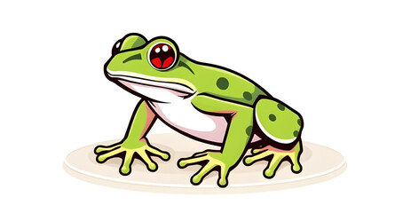 frog on white background