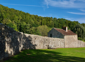 old house in the mountains at Wales surrounded by forest