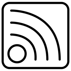 Signal icon Thin line vector design