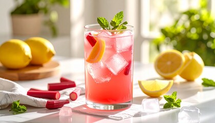Fototapeta premium fresh fruit cocktail