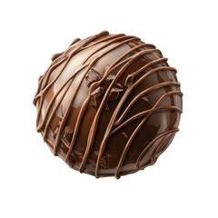 Chocolate candies nuts isolated on transparent background 